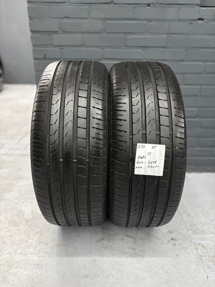 235/55/18 PIRELLI SCORPION VERDE 5,5MM 2 STUKS 130,- (2018), Auto-onderdelen, Banden en Velgen, 18 inch, Zomerbanden, 235 mm, Personenwagen