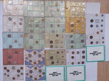 Italië. Lot 23 set 1969/1981 - without silver (Zonder