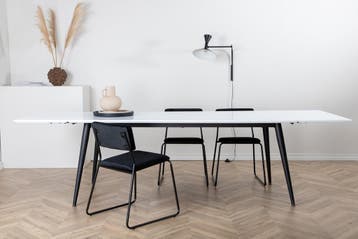Eettafel - Bjorn - 195x90 cm - Wit - Uitschuifbaar - Jörn, Huis en Inrichting, Tafels | Eettafels, Verzenden, Nieuw