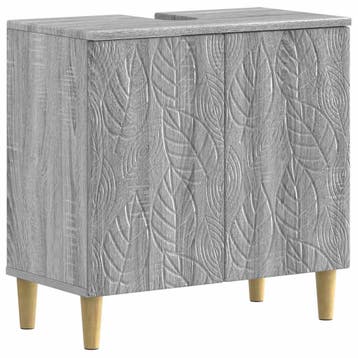 vidaXL Badkamer wastafelkast DELFT Grijs Sonoma 59,5 x 31,5, Verzenden, Nieuw, Wastafelkast