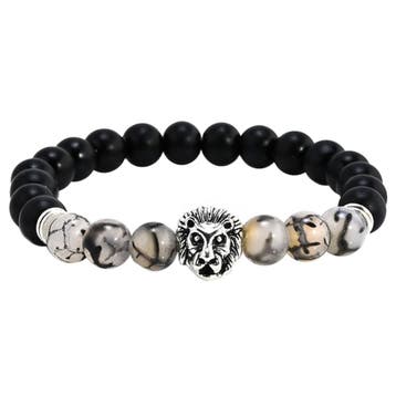 Fako Bijoux - Buddha Armband - Leeuw - Zwart/Transparant, Verzenden, Nieuw