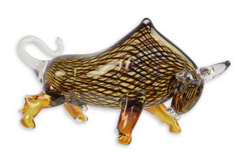 A MURANO STYLE GLASS FIGURINE OF A BULL (Interieur), Verzenden, Nieuw
