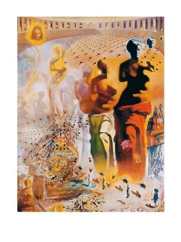 Kunstdruk Salvador Dali - El torero hallucinogene 60x80cm, Verzenden, Nieuw