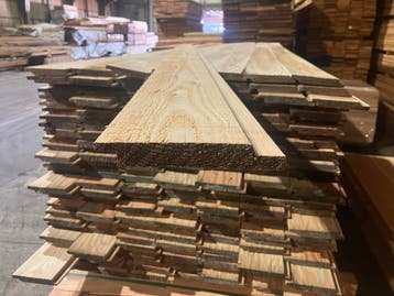 Douglas/Lariks–channelsiding-halfhouts rabat-20x125mm-€ 3,90, Ophalen, Minder dan 25 mm, Nieuw, Plank