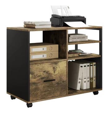 Houten Verrijdbare Archiefkast met Lade – 80x65x40 cm, Verzenden, Nieuw in verpakking