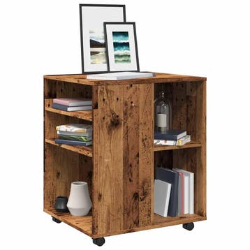 vidaXL Rolkast 60x53x72 cm bewerkt hout oud houtkleurig, Huis en Inrichting, Verzenden, Nieuw