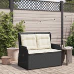 vidaXL Tuinbank Zwart poly rattan, Verzenden, Nieuw, Rotan