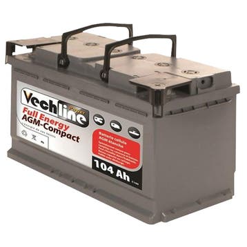 Vechline AGM Compact Accu 104Ah Fiat Ducato, Nieuw
