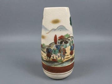 Antique Kutani Ware Porcelain Vase by Kyokuzan () -