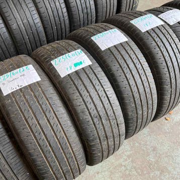 4 x Bridgestone Dueler HL 225-60-18 Zomerbanden 7mm, 18 inch, Gebruikt, Ophalen of Verzenden, Band(en)
