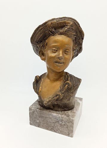 Giovanni De Martino (1870-1935) - sculptuur, Scugnizzo - 21, Antiek en Kunst