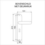 Deurklink / deurkruk -zwart - zonder slot - 56 mm - voor, Verzenden, Nieuw