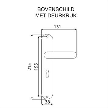 Deurklink / deurkruk -zwart - zonder slot - 56 mm - voor, Doe-het-zelf en Verbouw, Deuren en Horren, Verzenden, Nieuw