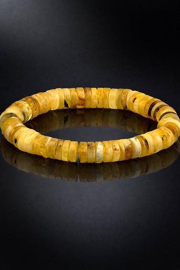 Barnsteen - Organic Baltic Amber Bracelet – Irregular Disc