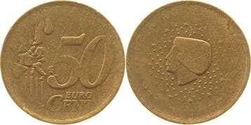 Nederland Fehlpraegung 50 Cent 1999 Nl auf 20 Cent Rohlin..., Verzenden