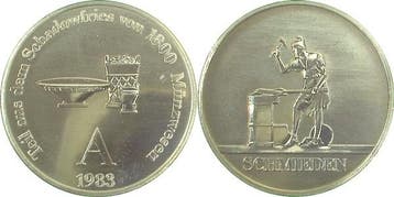 Duitsland Medaille Schadowfries Schmieden 1983 A Ddr, Verzenden