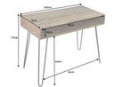 Massief bureau SCORPION 100 cm natuurlijke mangohouten, Ophalen of Verzenden, Nieuw