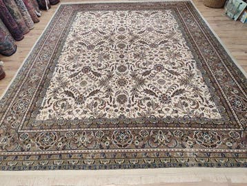 Tabriz - Vloerkleed - 3.8 m - 3 m - Creme Classic Design, Nieuw