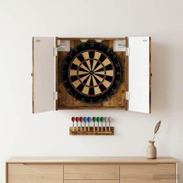 vidaXL Dartbord Kabinet BREDA Gerookt eiken 52,5 x 10,5 x, Verzenden, Nieuw