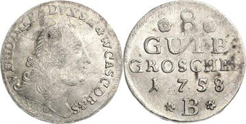 8 Gute Groschen 1758, Anhalt-bernburg Viktor Friedrich 17..., Verzenden