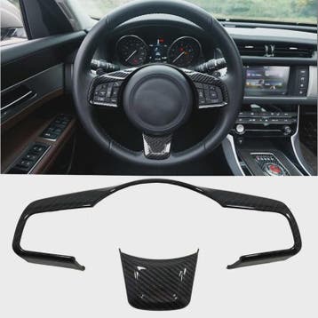 Carbon Look Stuurwiel Decoratie Trim voor Jaguar XE, XF, F-P, Verzenden, Nieuw