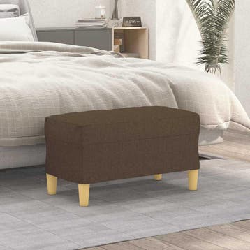 vidaXL Bankje 70x35x41 cm stof bruin, Verzenden, Nieuw, Stof, Minder dan 150 cm