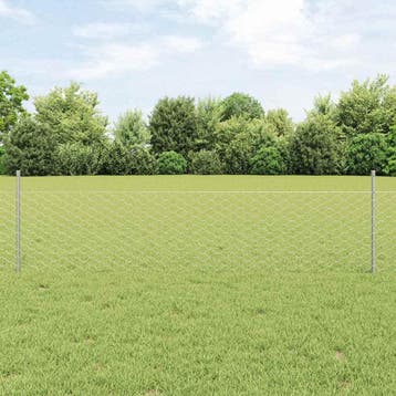 vidaXL zeshoekig gaasgek met palen 10 x 0,5 m Gegalvaniseerd, Verzenden, Nieuw, IJzer