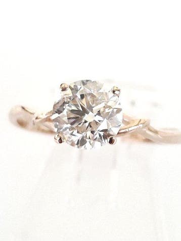 Zonder minimumprijs - Verlovingsring - 14 karaat Roségoud -, Sieraden, Tassen en Uiterlijk