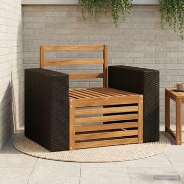 vidaXL Buiten Midden Sofa Naturel, Verzenden, Nieuw