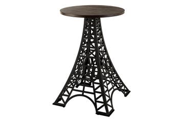 Bartafel PARIS LOFT 105cm Eiffeltoren design mangohout, Huis en Inrichting, Ophalen of Verzenden, Nieuw