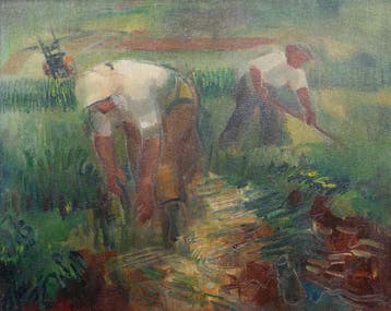 Paul Kromjong (1903-1978), Arbeiders op het land, Antiek en Kunst