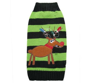 Honden Foute Kersttrui Groen Streep Eland (Truien), Ophalen of Verzenden, Nieuw, Hondenvest