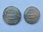 Abbasiden. al-Mahdi. Dirham 166 AH (782-783 C.E.) (Lot of 2, Postzegels en Munten, Munten | Azië
