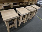 Showroommodel Boomstam bar kruk 40x40xH114 cm ( set van 4), Ophalen of Verzenden, Nieuw