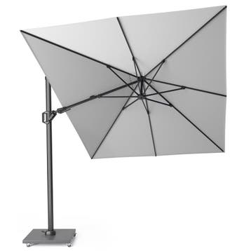 Challenger T2 zweefparasol 350x260 cm lichtgrijs, Tuin en Terras, Ophalen of Verzenden, Nieuw