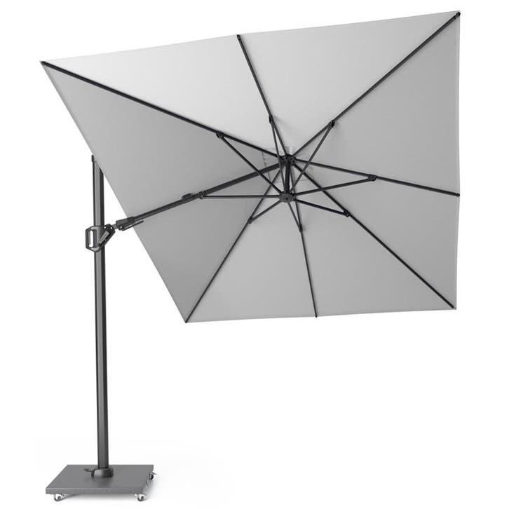 Challenger T2 zweefparasol 350x260 cm lichtgrijs, Tuin en Terras, Parasols, Nieuw, Ophalen of Verzenden