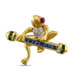 Broche - 14 karaat Geel goud, Exclusieve 14-karaats
