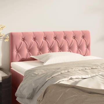 vidaXL Hoofdbord 100x7x78/88 cm fluweel roze, Verzenden, Nieuw, Stof