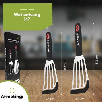 HI NATURE™ Spatels - Premium Roestvrijstalen Spatel set met, Ophalen of Verzenden, Zo goed als nieuw