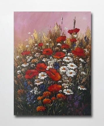Le Van Ha (1972) - Pavots des Champs 80 60 cm