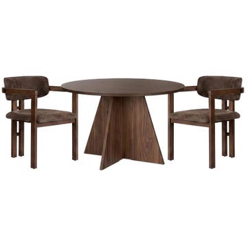 Evila Eettafel - Bruin/Houtkleurig - Nieuw/Ongebruikt -, Huis en Inrichting, 50 tot 100 cm, 100 tot 150 cm, Nieuw, Scandinavisch