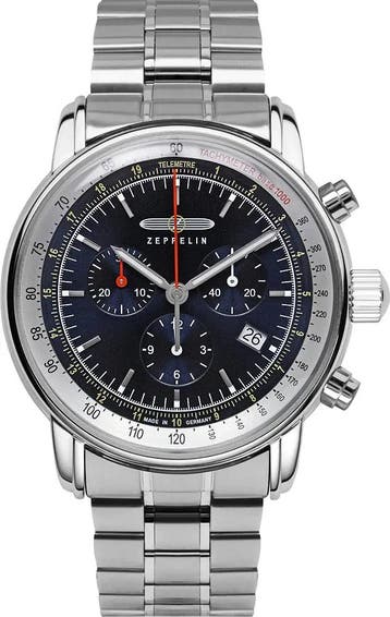 Zeppelin 8888MB-3 LZ14 Marine chronograaf heren horloge, Overige merken, Staal, Verzenden, Polshorloge