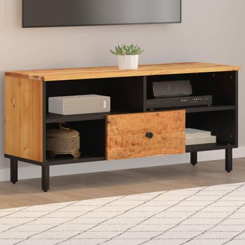 vidaXL Tv-meubel 100x33x46 cm massief acaciahout, Huis en Inrichting, Kasten | Televisiemeubels, Verzenden, Nieuw, Overige houtsoorten