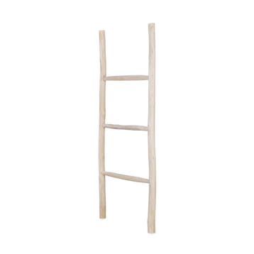 Ladder 120 cm - decoratief - teakhout, Verzenden, Nieuw, Ladder, Minder dan 2 meter