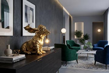 Tafellamp DACKEL 70cm goud - 48064, Ophalen of Verzenden, Nieuw
