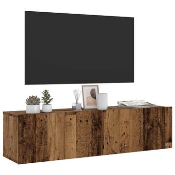 vidaXL Tv-wandmeubel 120x30x30 cm bewerkt hout oud, Huis en Inrichting, Kasten | Televisiemeubels, Verzenden, Nieuw, Overige houtsoorten