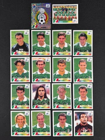 1998 Panini France 98 World Cup, Mexico complete team, Nieuw