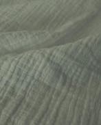Hydrofiel Katoen Linnenstructuur Dusty Groen, Nieuw, Groen
