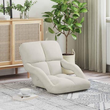 vidaXL Verstelbare vlo stoelen Crèmekleurig Fluweel, Verzenden, Nieuw