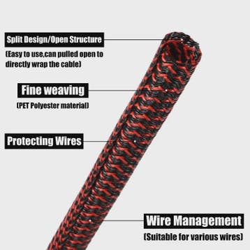 Gevlochten PET Kabel Beschermhoes - 3mm tot 32mm - Draad Org, Verzenden, Nieuw